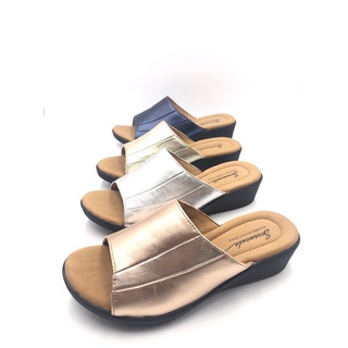 Saramanda รุ่น 192007 “Lambskin Sandal” รองเท้าแตะหนังลูกแกะนิ่ม เบา ทนทาน (คลัง 2)
