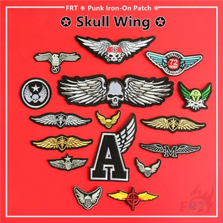 Punk - Skull Wings แผ่นแพทซ์สําหรับเย็บปักตกแต่งเสื้อผ้า 1 ชิ้น