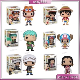 โมเดลฟิกเกอร์ Funko Pop One Piece Luffy Chopper Ace Trafalgar Law Zoro Hancock ของเล่นสําหรับเด็ก