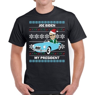 เสื้อยืดสีขาวราคาถูก เสื้อยืด พิมพ์ลาย Joe Biden My President Christmas ของขวัญทางการเมือง สําหรับผู้ชายS-4XL