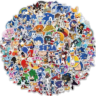 Y&amp;P| Sonic the Hedgehog สติกเกอร์กันน้ำรูปแบบที่แตกต่างกัน, 100 ชิ้น