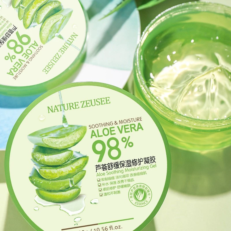 Aloe Vera Gel 98% 300g เจลว่านหางจระเข้ ชุ่มชื้น ซูทติ้ง หลังแดด สำหรับผิวแพ้ง่าย ซึมซาบไว ไม่เหนียว ลดรอยสิว thumbnail 8