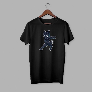 เสื้อยืด PRNT - Marvel Avengers Black Panther Chibi Printed T-Shirtเสื้อยืด เสือยืดผู้ชาย