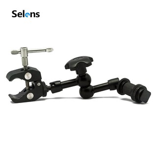 Selens 11นิ้วอย่างชัดเจนแขนเมจิก + ซูเปอร์หนีบปูคีมคลิปสำหรับกล้อง 11inch Articulating Magic Arm + Super Clamp Crab Plier Clip