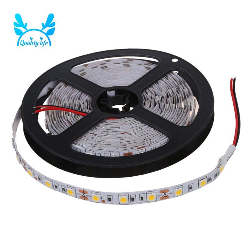 5M 300 Warm White LED 5050 SMD Flexible Light Lamp Strip 12V DC Home Club