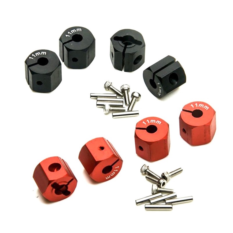 4 ชิ้น 12 มิลลิเมตรล้อ Hex Hub ความหนา 7/8/9/10/11/12 มิลลิเมตรสําหรับ 1/10 RC Crawler Axial SCX10 MST 90046 RC รถ Part