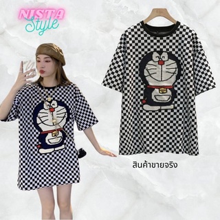เสื้อป้ายืดเนื้อคอตต้อน 100%ทอลายตารางทั้งตัว