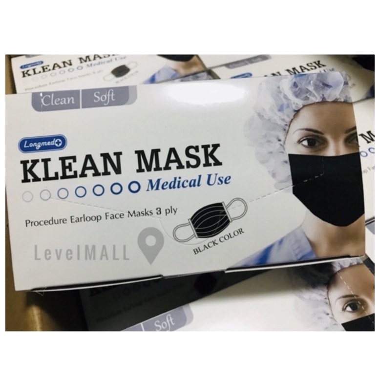 ♚☾ส่งทุกวัน พร้อมส่ง✅ ทางการแพทย์ หน้ากากอนามัย 50 ชิ้น 3 ชั้น LONGMED Klean Medical Mask หน้ากากอนามัยทางการแพทย์