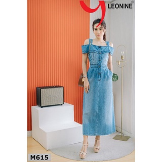 สียีนส์อ่อนเดรสยาวLeonine แอบแซ๊กซี่โชว์ไหล่