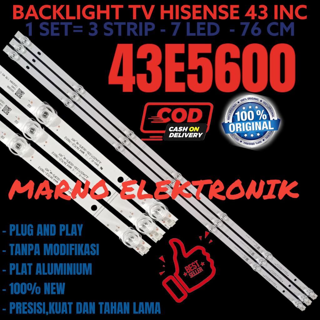 BACKLIGHT HISENSE 43 INC 43E LED BL 43E5600 43E5600AE 7K LAMP