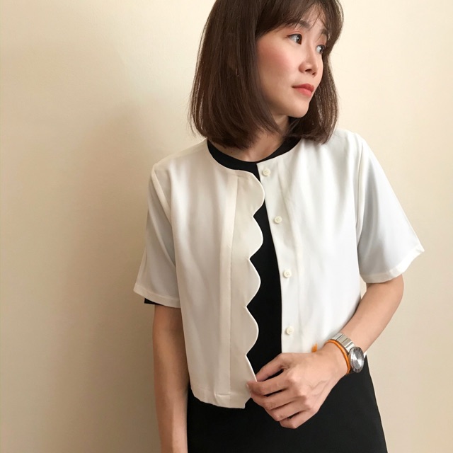 White crop suit - paing_official