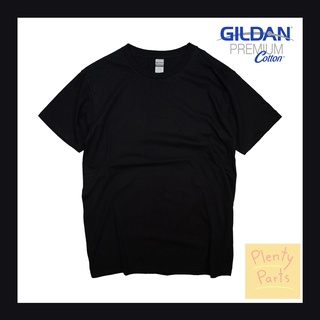 พร้อมส่ง เสื้อ Gildan Premium Cotton แท้ เสื้อยืด สีดำ เสื้อยืดสีดำ