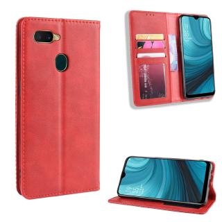 Casing Oppo A12 Vintage Flip Cover OppoA12 Magnetic Wallet Case PU Leather Cases Card Holder