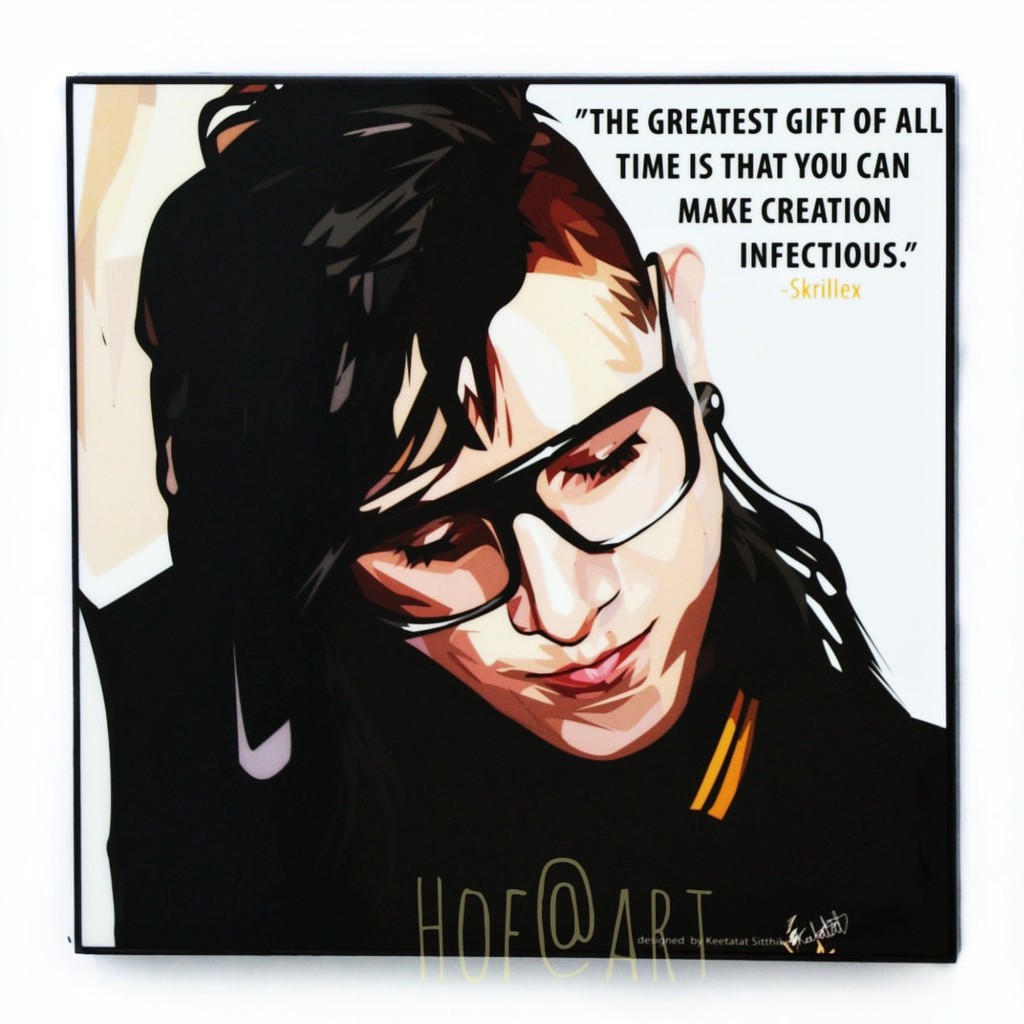 Skrillex #1 สกริลเลกซ์ DJ producer ดีเจ EDM เพลง Music ดนตรี รูปภาพ​ติด​ผนัง​ pop art ของขวัญ​ แต่งบ
