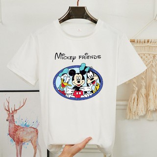 **พร้อมส่ง**เสื้อยืด คอกลม แขนสั้น ลายการ์ตูน  ขายดีรอบปี2020 มีสีขาว-ดำ