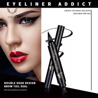 2 In 1 Liquid Eyeliner Stamp Pen ดินสอเขียนขอบตากันน้ำติดทนนาน