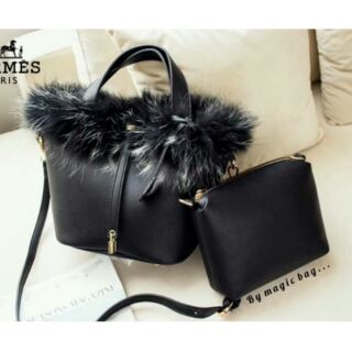 Hermes Picotin Fur bag