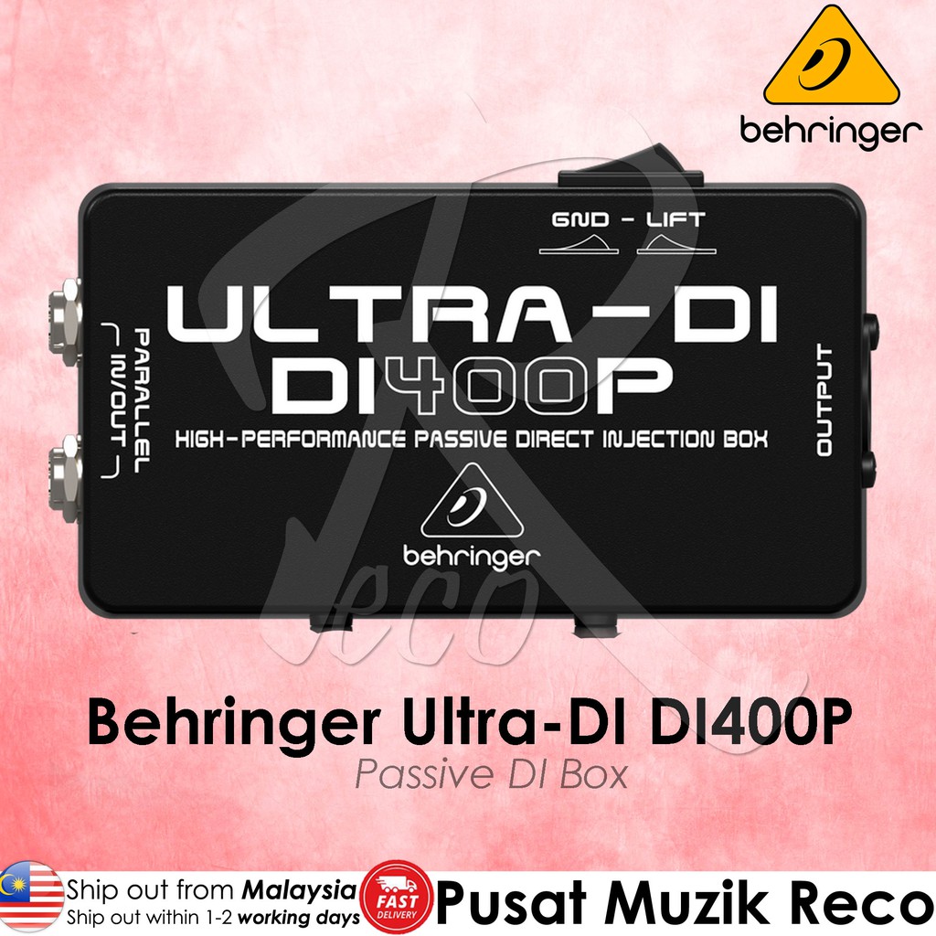 Behringer Ultra DI400P Passive DI Box / Direct Box