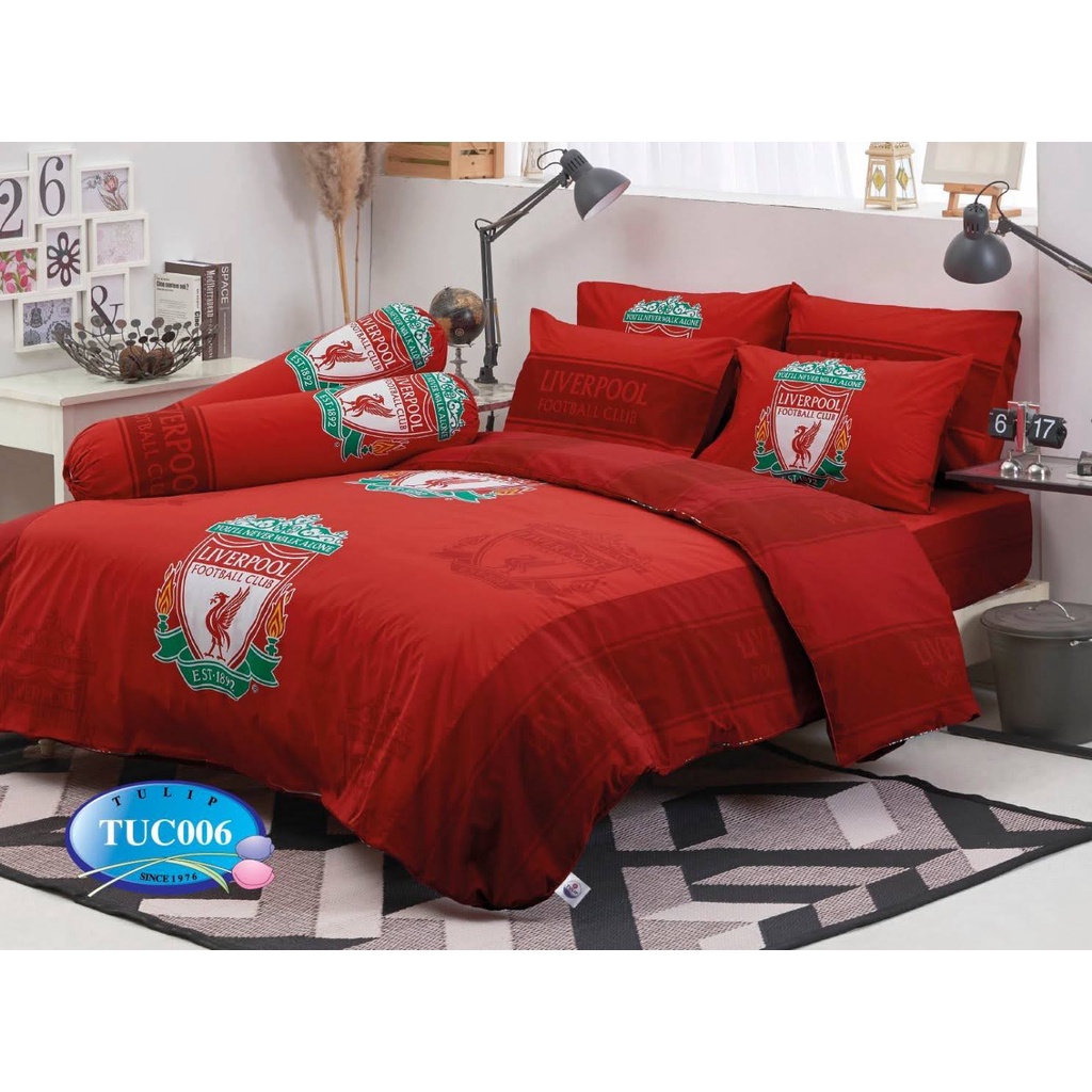 ลิขสิทธิ์แท้ % TUC006 LIVERPOOL ลิเวอร์พูลTULIP: ชุดเครื่องนอนทิวลิปดีไลท์ ลายทีมฟุตบอล ผ้าปูที่นอน 3.5,5,6ฟุต,ผ