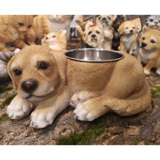 ชามเรซิ่นลายลาบราดอร์ (Labrador Bowl)​ ขนาด 24 * 16.5 * 8.5 cm.