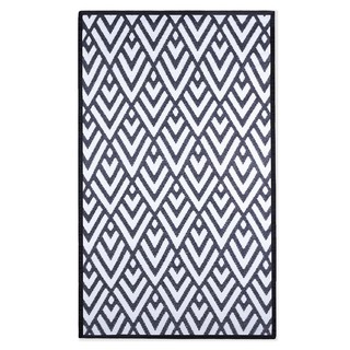 Interior carpet MAT PDM BRAND KAIKU 180x270CM WHITE/BLACK Carpet Home &amp; Furniture พรมภายใน เสื่ออเนกประสงค์ PDM BRAND KA