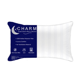 Charm [ลดเพิ่ม 10%.- กรอกโค้ด CHARMOS75] หมอนหนุนใย Hollow Conjugated Fiber ขนาด 19 x 29 นิ้ว รุ่น Sweet Dream