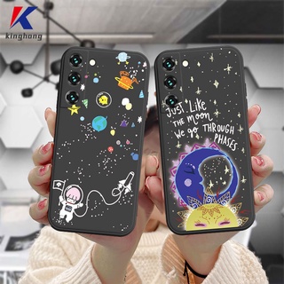 เคสมือถือแบบนิ่ม Samsung A32 A52 A12 A03 A51 A10S A50 A20S J2 J7 Prime A02S A20 A50S A10 A30S A52S A30 M12 M01S A125 F12 M10S M40S A515F A207F M02S A025 F02S M10 เคสแฟชั่นเรียบง่ายสีดำอเนกประสงค์