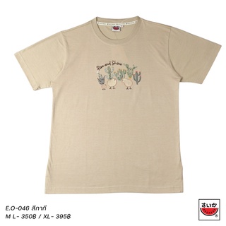 แตงโม (SUIKA) -  เสื้อยืดคอกลมแขนสั้น ลายลูกเจี๊ยบ ( E.O-046 )