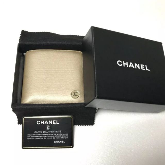 Chanel กระเป๋าสตางค์ gold leather
