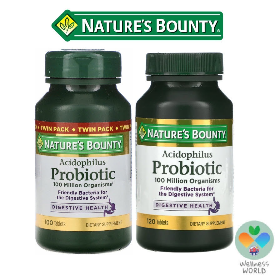 < พร้อมส่ง> ลอตใหม่ Nature's Bounty Nature s Bounty Acidophilus Probiotic ขนาด 100 / 120 เม็ด - โปรไบโอติก บำรุงลำไส้