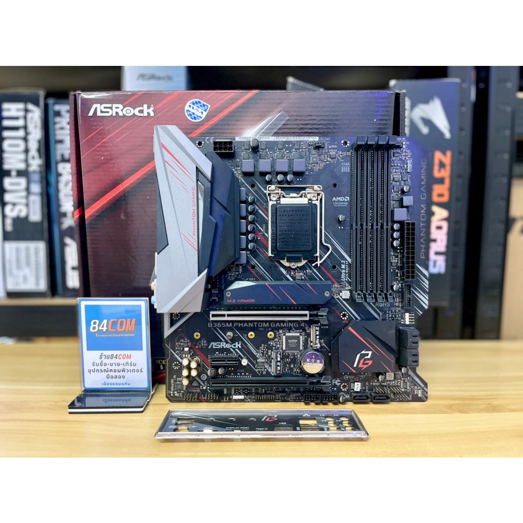 MB : ASROCK B365M Phantom Gaming 4(1151V2) มีประกัน+กล่อง