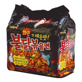 Samyang มาม่าเกาหลี  รส เผ็ด ขนาด 1 ถุง 5 ซอง แบบชนิดแห้ง ต้องลอง!!