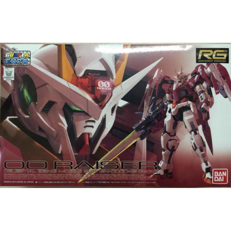 (ของแท้) GUNPLA EXPO LIMITED ITEM RG 1/144 Gundam OO Raiser Trans-Am(Clear Color) Model โมเดล กันดั้