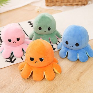 ตุ๊กตาปลาหมึก Reversible Flip octopus ตุ๊กตา ของเล่น ของขวัญเด็ก พลิกกลับด้านปลาหมึก ตุ๊กตาสัตว์น่ารัก#A112