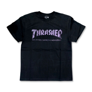 SLUM LTD - THRASHER Skate Mag Foil Tee Black/Black