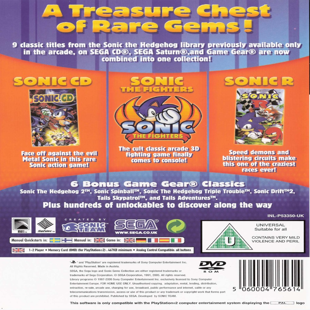 Sonic Gems Collection [USA] [PS2DVD]