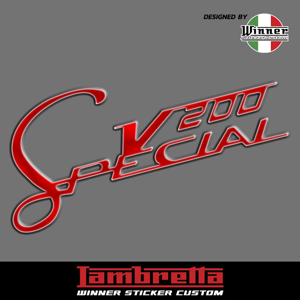 สติ๊กเกอร์ Lambretta logo Spacial  V125/V200