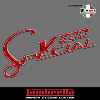 สติ๊กเกอร์ Lambretta logo Spacial 3M สะท้อนแสง (V125/V200)