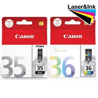 ตลับหมึกอิงค์เจ็ท PGI-35BK สีดำ CLI-36CL สี Canon