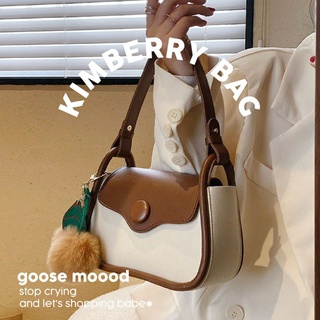 GOOSE MOOOD𓅼 KIMBERRY BAG กระเป๋าหนังสะพายข้าง ขอบใหญ่เหมือนขนม