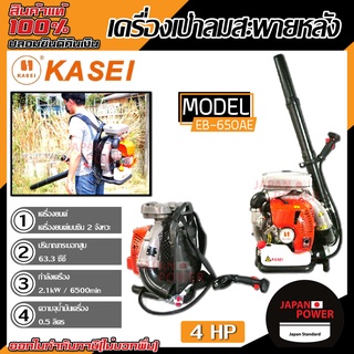 KASEI เครื่องเป่าลม รุ่น EB650AE 2จังหวะ 63.3cc สะพายหลัง เป่าใบไม้ ดับไฟ