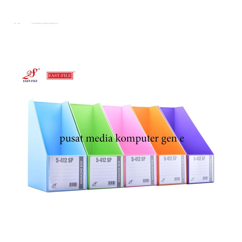 EAST FILE แฟ้มกล่องนิตยสาร PVC – สีแฟนซี 5/6''