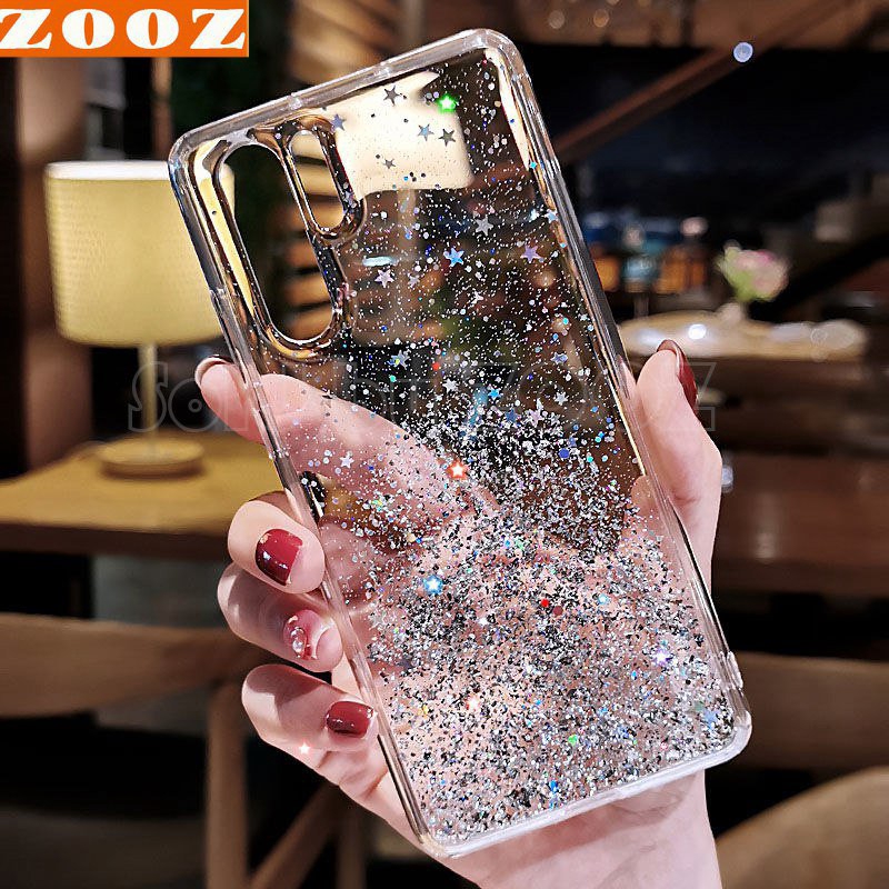 Realme C55 C35 C15 C11 6 5 Pro 5i 5s 6i 3 XT X2 Pro Bling Glitter Silicone Case Realme6Pro Realme6 Realme5i Realme5 Pro Realme3 RealmeXT RealmeC35 RealmeC55 Realme5s Luxury Foil Powder Soft Cover Crystal Protective Flexible Shine Casing