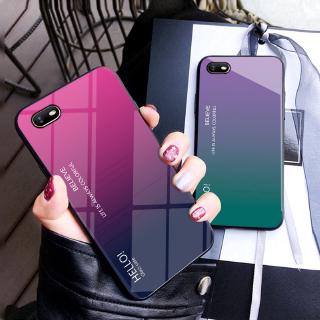 เคสโทรศัพท์มือถือแบบกระจกนิรภัยไล่โทนสีสําหรับ oppo a 3s a 5 a 7 a 9 a 1 k k 3 f 7 f 11 f 11 pro 2