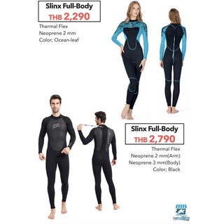 Slinx wetsuit Fullsuit MenWomen neoprene 2/3 mm (ชุดเว็ทดำน้ำ)