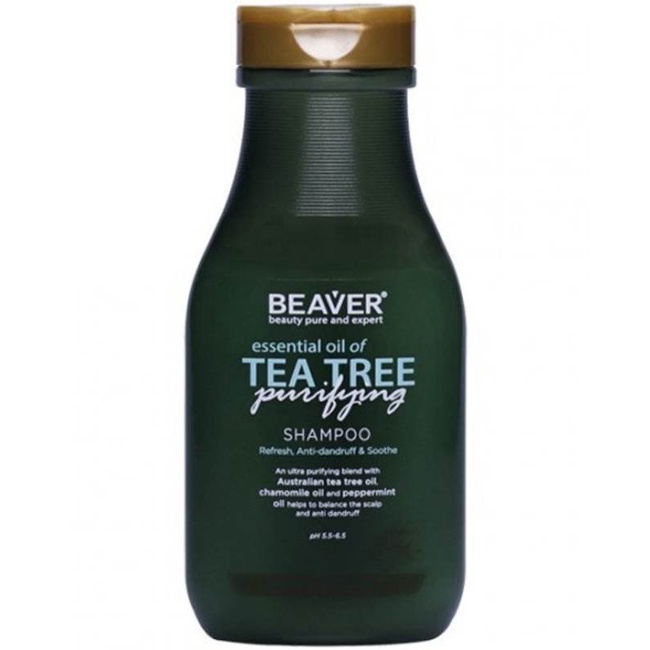 BEAVER  Tea Tree Purifying shampoo ขนาด 350 มล.exp 02/07/2026