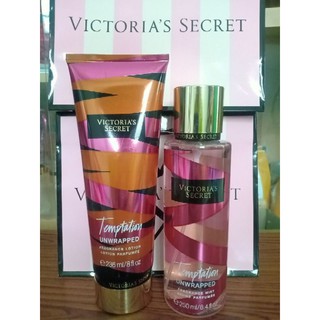 Victorias Secret Fragrance Set Body Mist+ Body Lotion Temptation UNWRAPPED