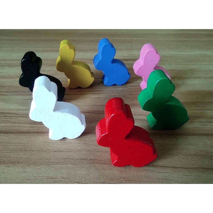 Meeple รูปกระต่าย ขนาด 3 X 2 ซม. ( ราคาต่อชิ้น) **หากสั่งซื้อรายการเดียวรบกวนสั่งซื้อ 3 ชิ้นขึ้นไป**