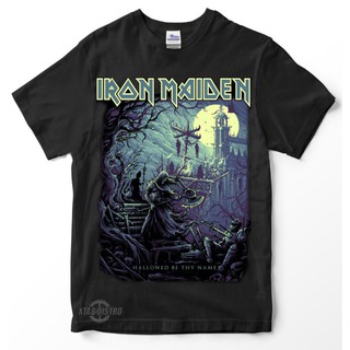 Kaos/premium เสื้อยืด ลาย iron maiden - HALLOWED BY THY NAME kaos iron maiden kaos metal