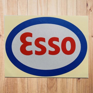 สติ๊กเกอร์โลโก้รูปไข่ Esso